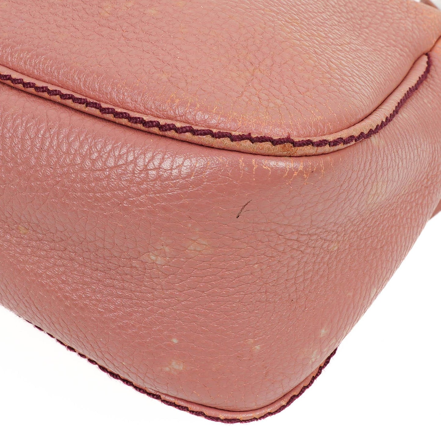 Chanel LAX Fronttasche Genarbtes Kalbsleder Schultertasche, 2003-2004
