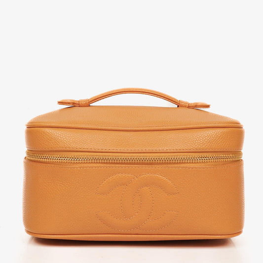 Chanel Kosmetik Vanity Case aus Leder
