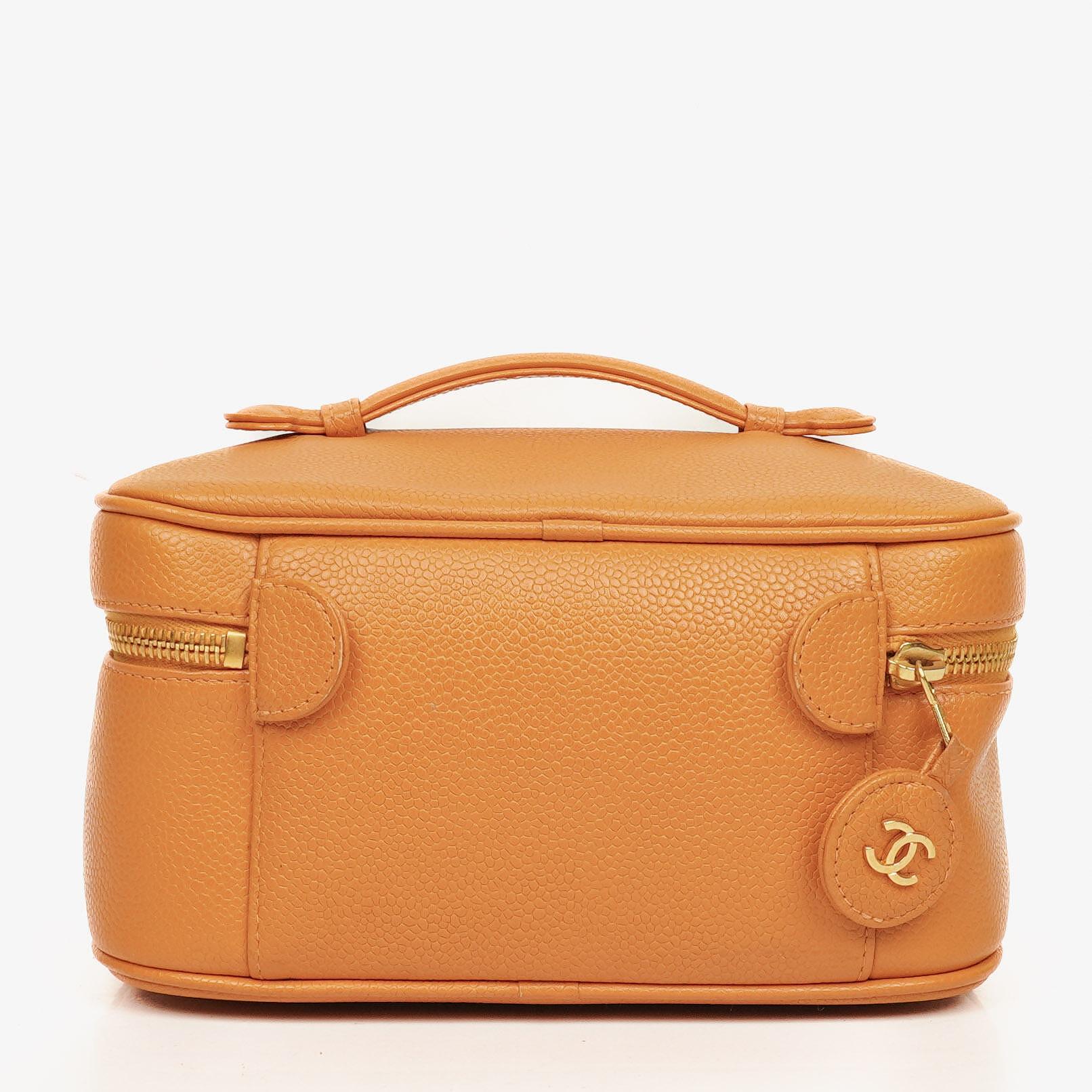 Chanel Kosmetik Vanity Case aus Leder