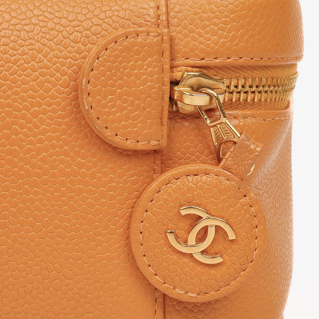 Chanel Kosmetik Vanity Case aus Leder