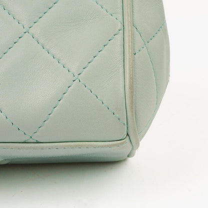 Chanel Hellblaue Matelassé Ketten-Mini-Tasche
