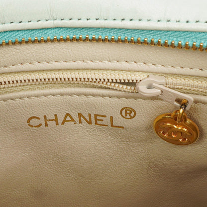 Chanel Hellblaue Matelassé Ketten-Mini-Tasche
