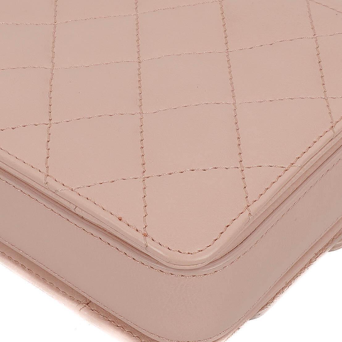 Chanel Flap Tasche aus hellrosa gestepptem Lammleder mit champagner-goldfarbener Hardware