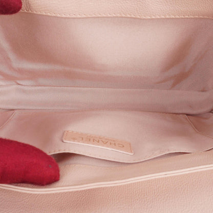 Chanel Flap Tasche aus hellrosa gestepptem Lammleder mit champagner-goldfarbener Hardware