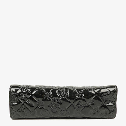 Chanel Lucky Charm Pochatte aus schwarzem Lackleder
