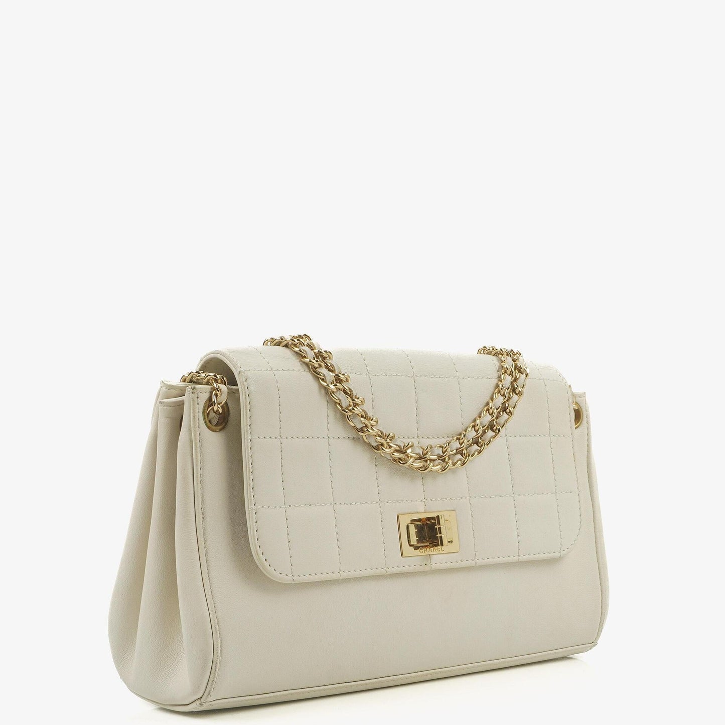 Chanel Mademoiselle Lock Accordion Chocolate Bar Klappentasche
