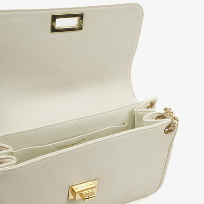 Chanel Mademoiselle Lock Accordion Chocolate Bar Klappentasche