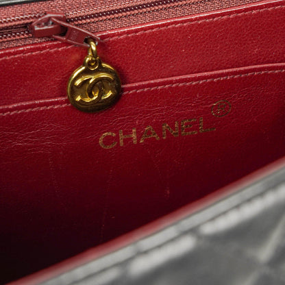 Chanel Maxi Jumbo CC Classic Single Flap Tasche in Schwarz aus gestepptem Lammleder mit 24K vergoldeten Beschlägen