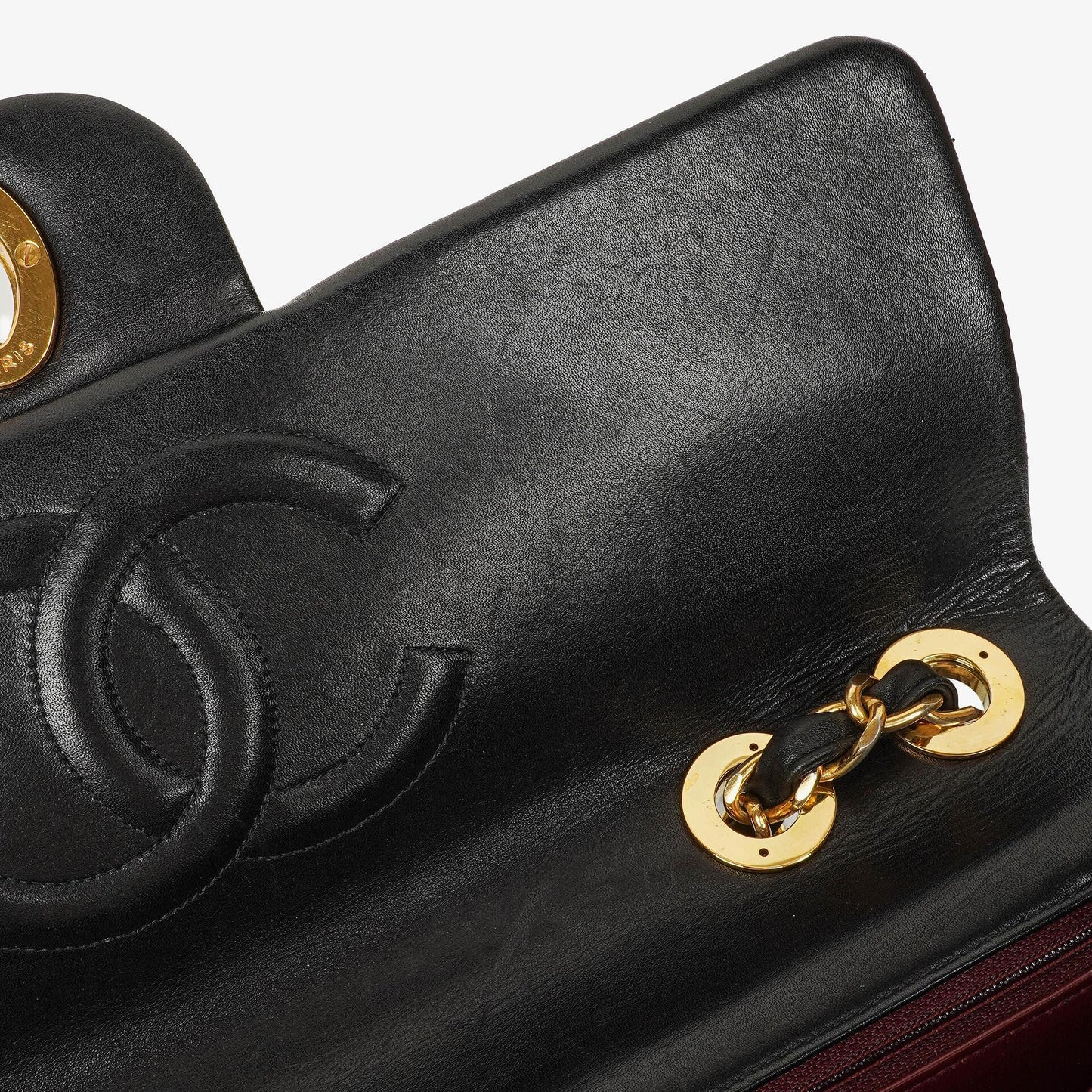 Chanel Maxi Jumbo CC Classic Single Flap Tasche in Schwarz aus gestepptem Lammleder mit 24K vergoldeten Beschlägen