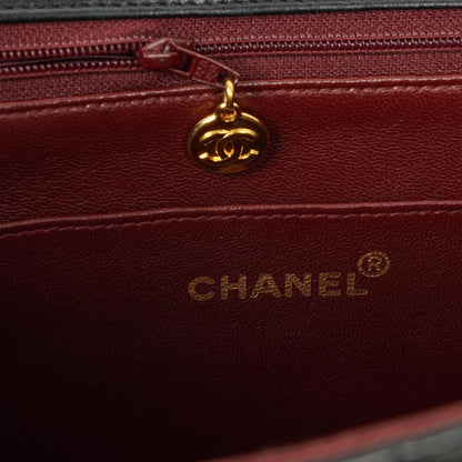 Chanel Maxi Jumbo CC Classic Single Flap Tasche aus schwarzem gestepptem Lammleder mit 24K vergoldeter Hardware