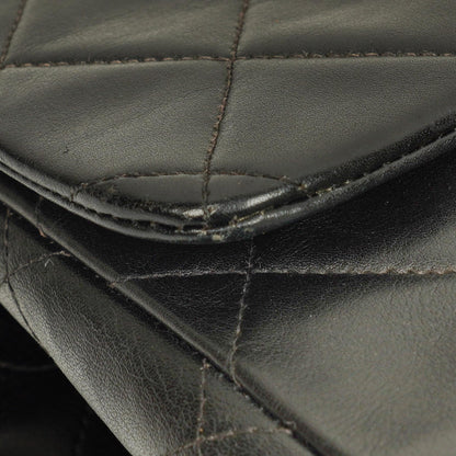 Chanel Maxi Jumbo CC Klassische Einfache Klappentasche Schwarz Gestepptes Lammleder 24K Vergoldete Beschläge