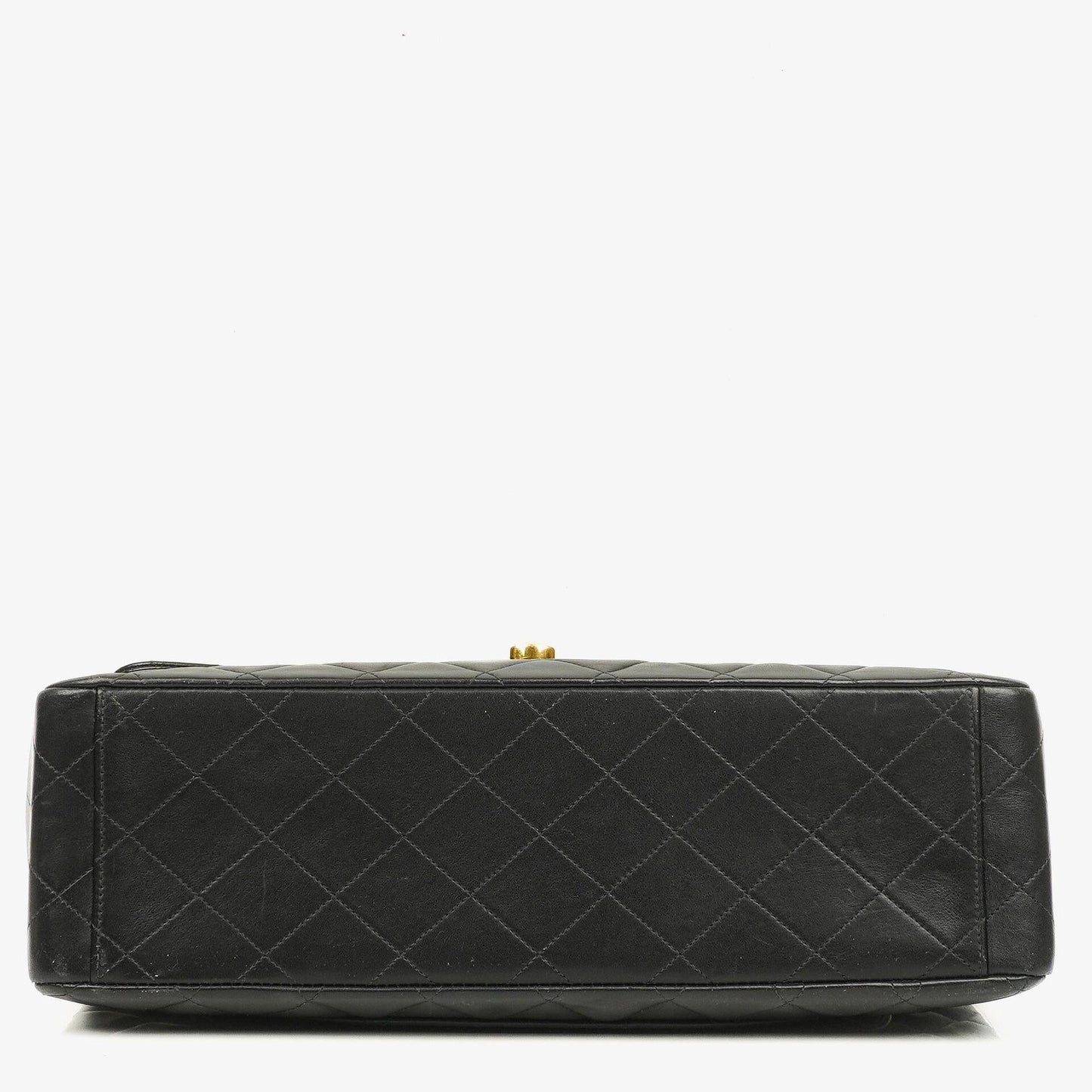 Chanel Maxi Jumbo Classic Single Flap Tasche Schwarz gestepptes Lammleder 24K vergoldete Hardware