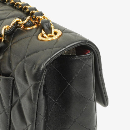 Chanel Maxi Jumbo Classic Single Flap Tasche Schwarz gestepptes Lammleder 24K vergoldete Hardware
