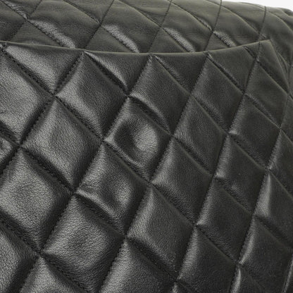 Chanel Maxi Jumbo Classic Single Flap Tasche Schwarz gestepptes Lammleder 24K vergoldete Hardware