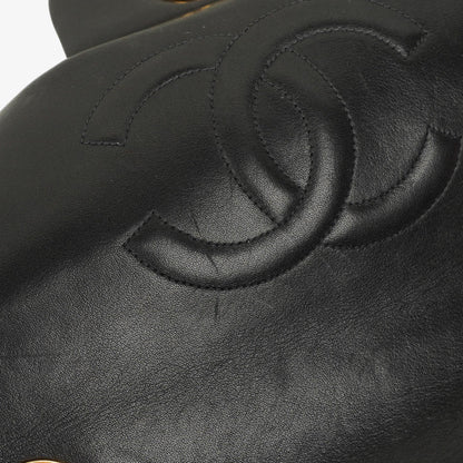 Chanel Maxi Jumbo Classic Single Flap Tasche Schwarz gestepptes Lammleder 24K vergoldete Hardware