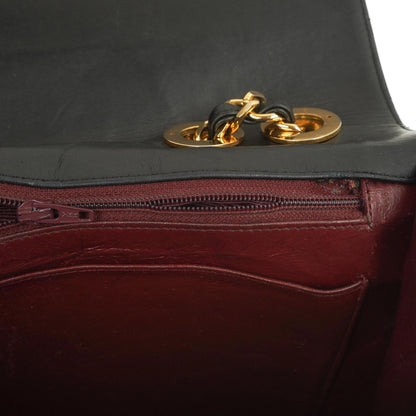 Chanel Classic Maxi Jumbo Single Flap Bag aus schwarzem gestepptem Lammleder mit 24K vergoldeten Beschlägen