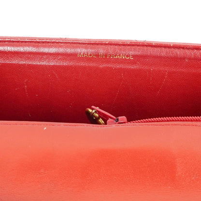 Chanel Maxi Logo Klappentasche in Rot Gestepptes Lammleder und 24k Vergoldeten Beschlägen
