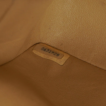 Chanel Maxi Logo Full Flap Tasche aus beigem gestepptem Leder mit 24K vergoldeten Beschlägen