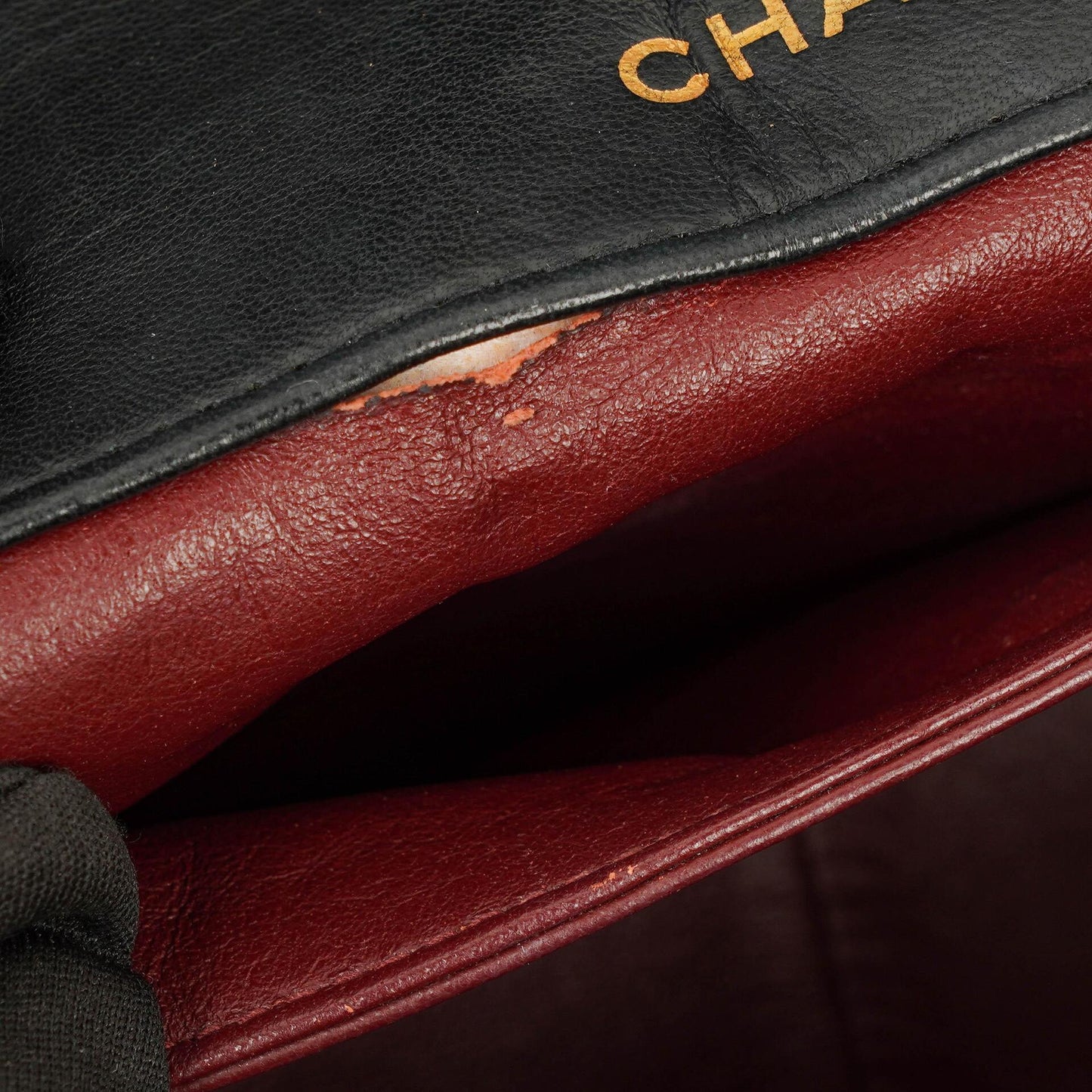 Chanel Medium Single Flap Tasche aus schwarzem gestepptem Lammleder mit 24K vergoldeten Beschlägen