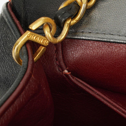 Chanel Medium Single Flap Tasche aus schwarzem gestepptem Lammleder mit 24K vergoldeten Beschlägen