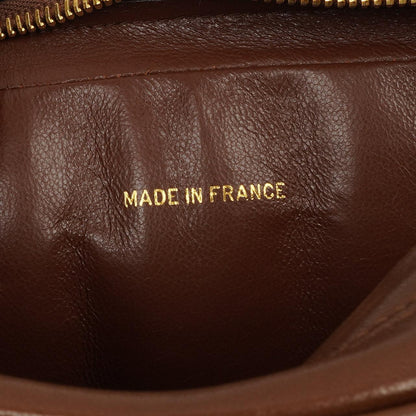 Chanel Medium Kamera Quaste Braune Vertikale Gequiltete Lammleder CC Klapptasche 24K Goldbeschläge, 1994-1996