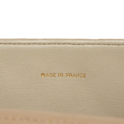 Chanel Medium Classic beige-ivory gestepptes Lammleder Single Flap Bag mit 24K goldplattierten Beschlägen