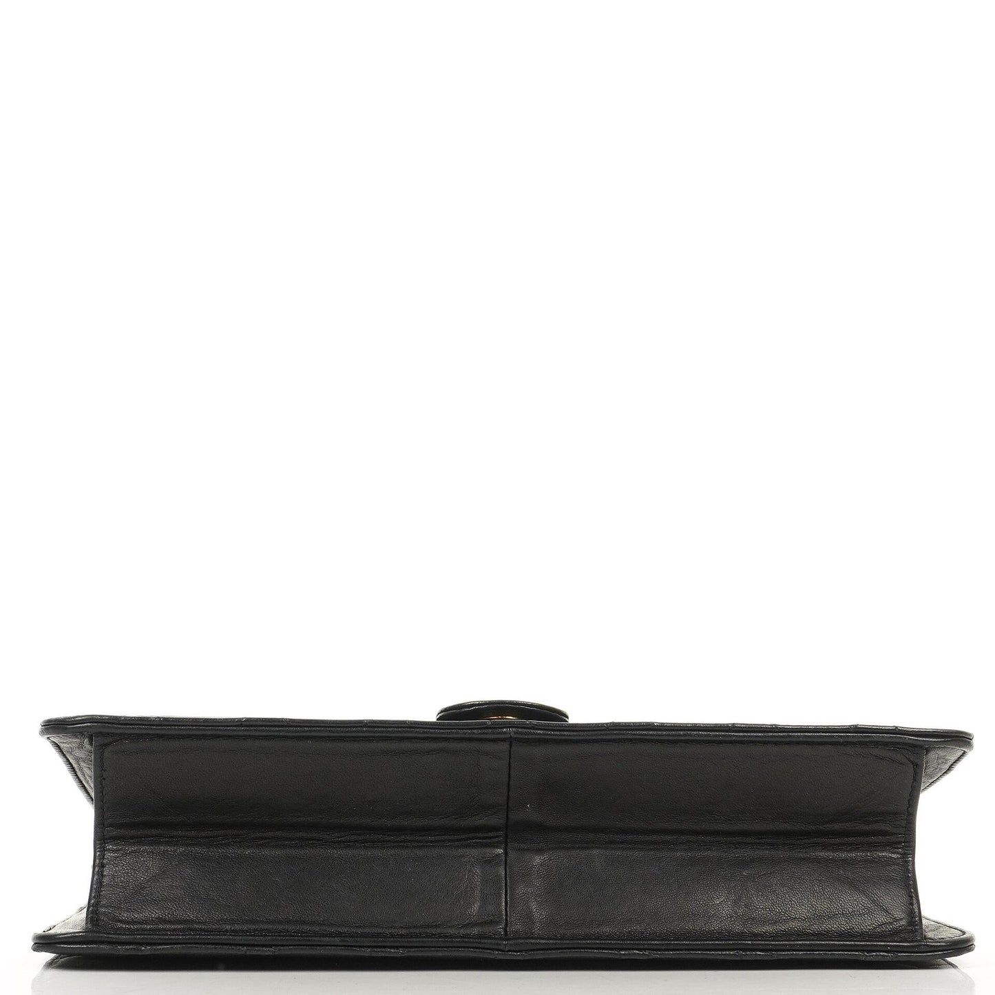 Chanel Medium Classic Single Flap Bag, Schwarzes gestepptes Lammleder, 24K Goldplattierte Hardware