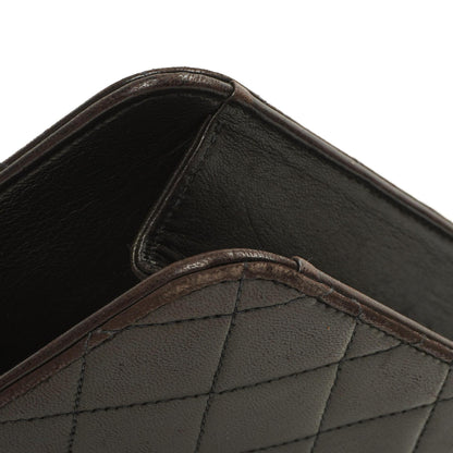 Chanel Mittlere Classic Schwarze gesteppte Lammleder Single Flap Tasche mit 24K vergoldeten Beschlägen