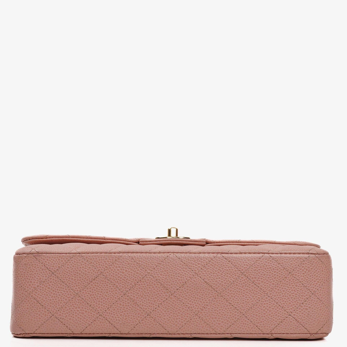 Chanel Medium Classic Double Flap Tasche Rosa gestepptes Kaviarleder mit 24K vergoldeter Hardware
