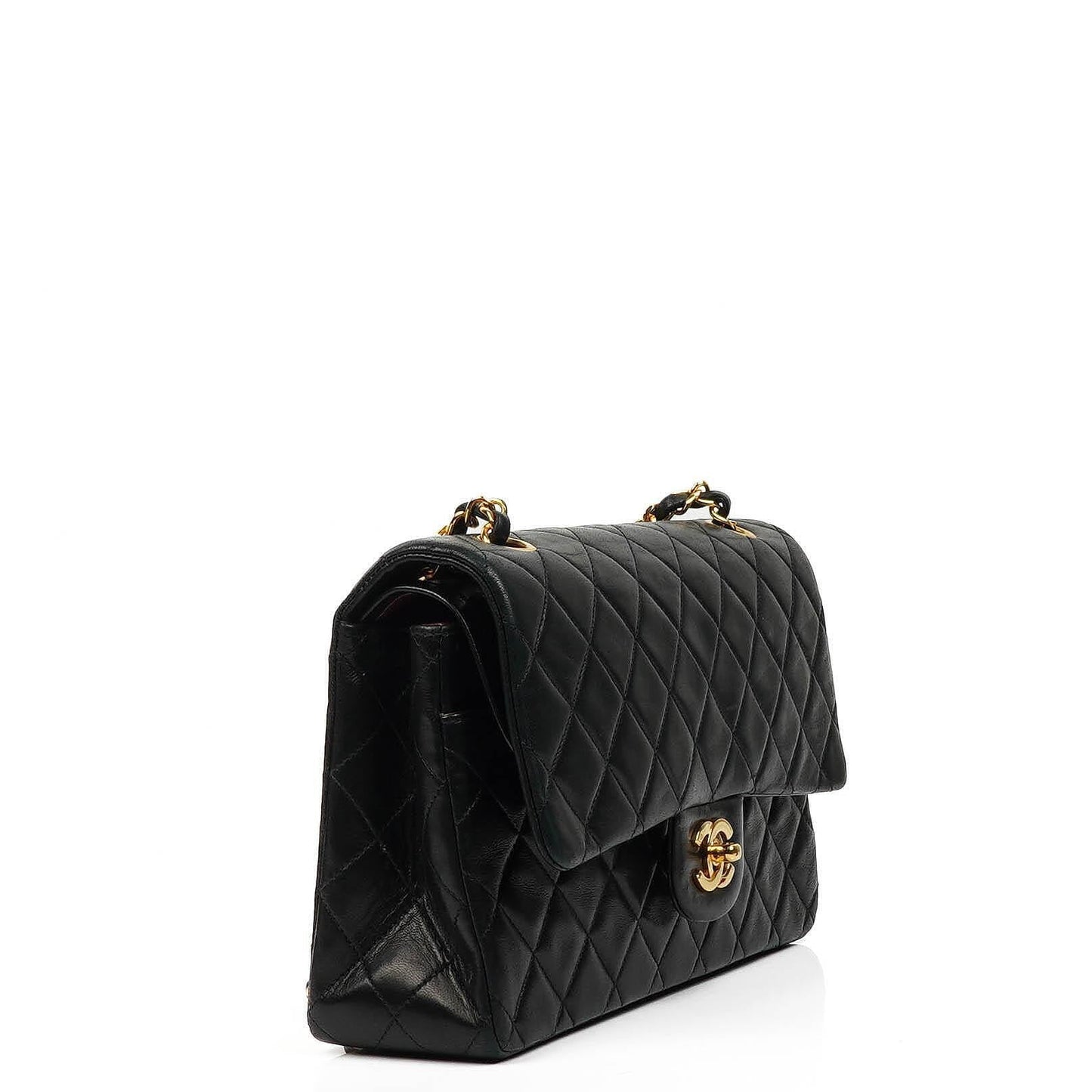 Chanel Medium Classic Double Flap Tasche aus Lammleder mit 24K vergoldeter Hardware