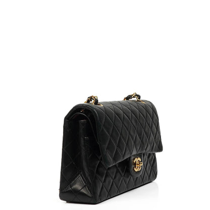 Chanel Medium Classic Double Flap Tasche aus Lammleder mit 24K vergoldeter Hardware