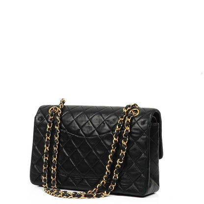 Chanel Medium Classic Double Flap Tasche aus Lammleder mit 24K vergoldeter Hardware