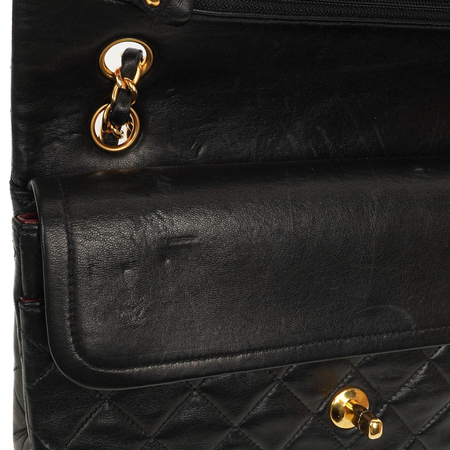 Chanel Medium Classic Double Flap Tasche aus Lammleder mit 24K vergoldeter Hardware
