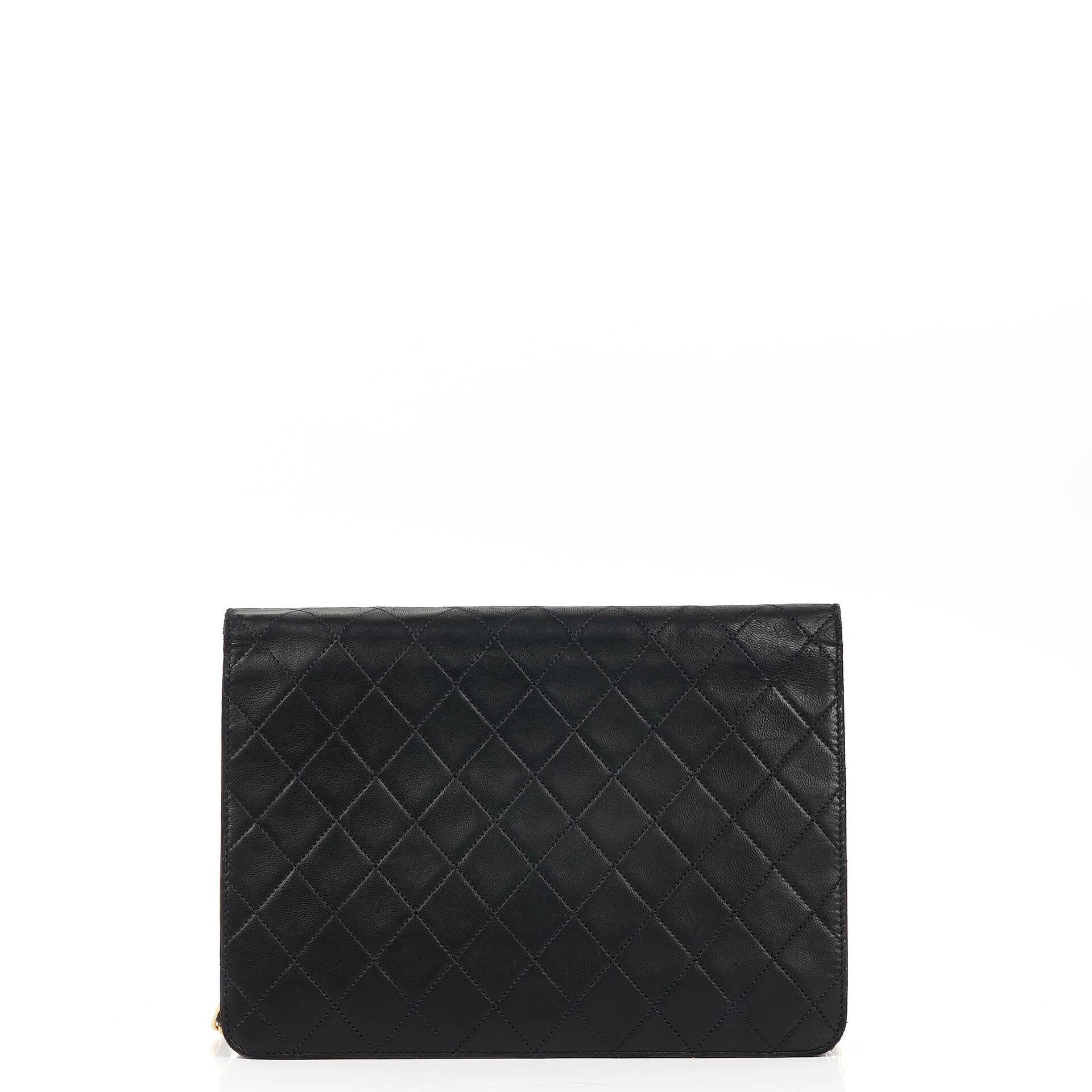 Chanel Medium Classic Single Flap Bag aus marineblauem gestepptem Lammleder mit 24K goldplattierten Beschlägen
