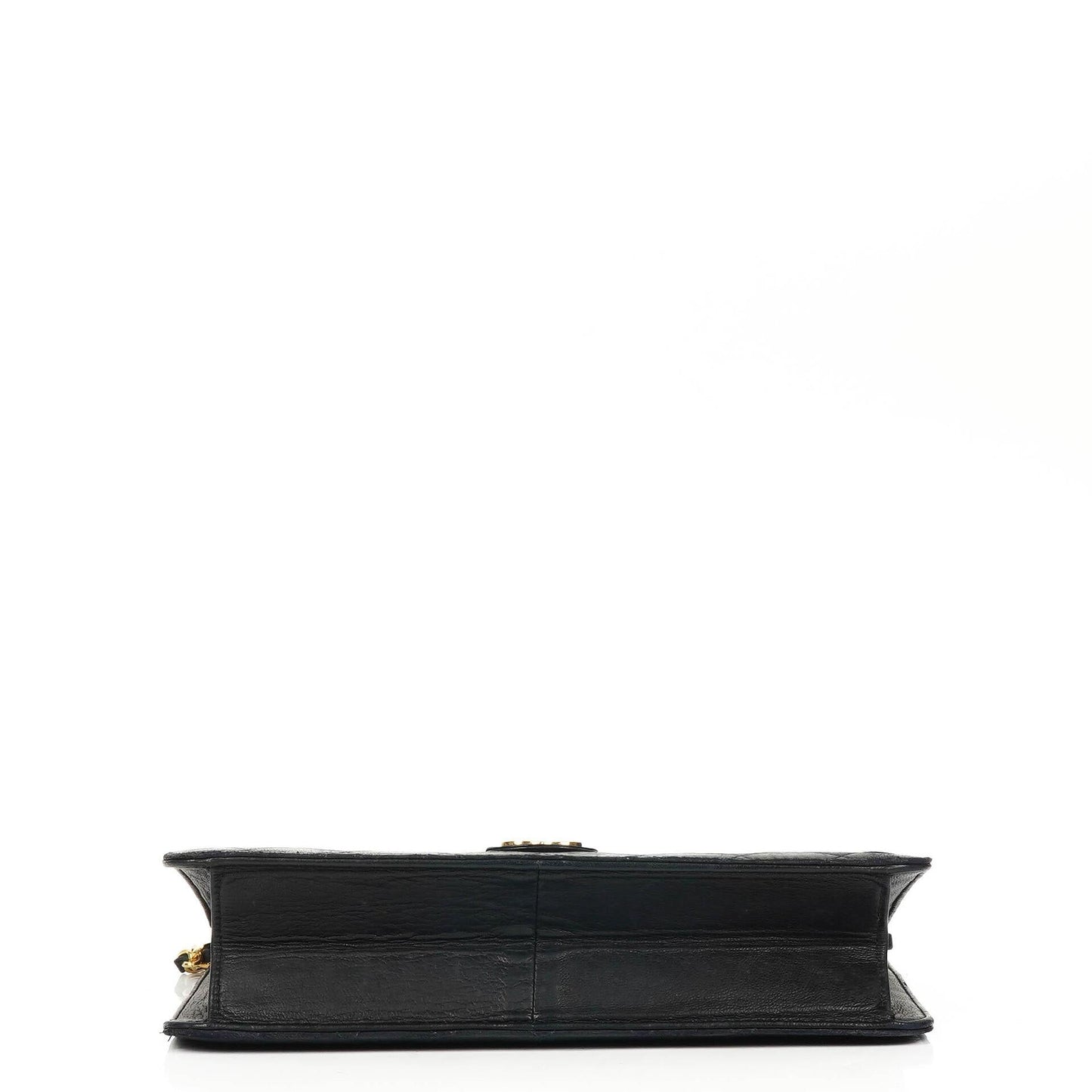 Chanel Medium Classic Single Flap Bag aus marineblauem gestepptem Lammleder mit 24K goldplattierten Beschlägen