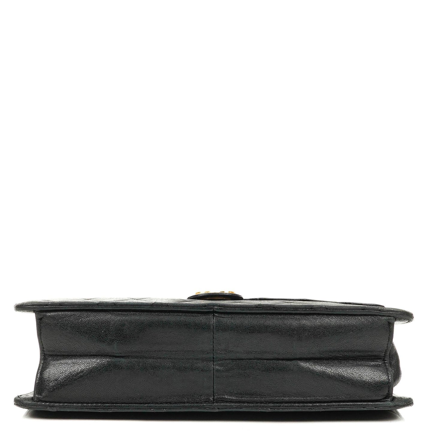 Chanel Medium Classic Einzelklappentasche Schwarz Gepolstertes Lammleder Mit 24K vergoldeter Hardware