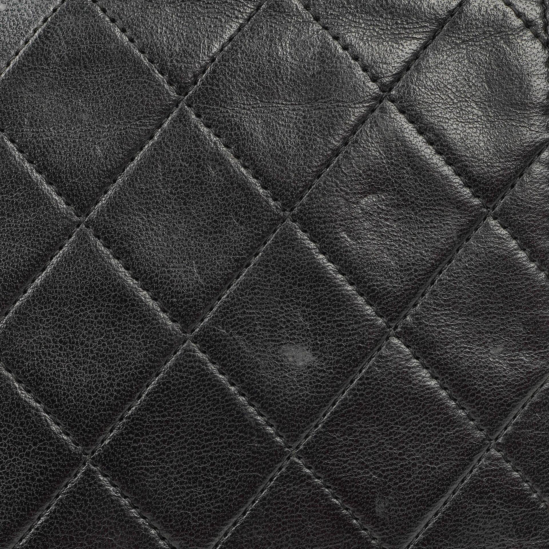Chanel Medium Classic Single Flap Tasche aus schwarzem gestepptem Lammleder mit 24K vergoldeter Hardware