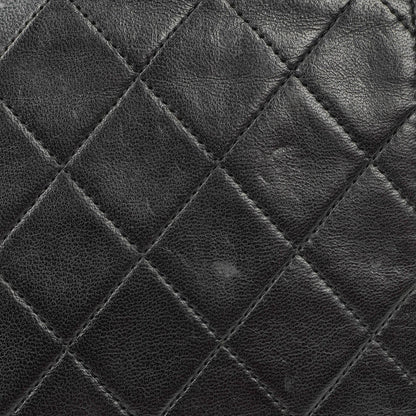 Chanel Medium Classic Single Flap Tasche aus schwarzem gestepptem Lammleder mit 24K vergoldeter Hardware