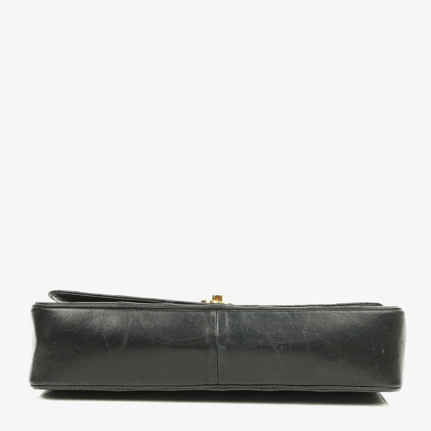 Chanel Medium Classic Single Flap Tasche aus schwarzem gestepptem Lammleder mit 24K vergoldeter Hardware