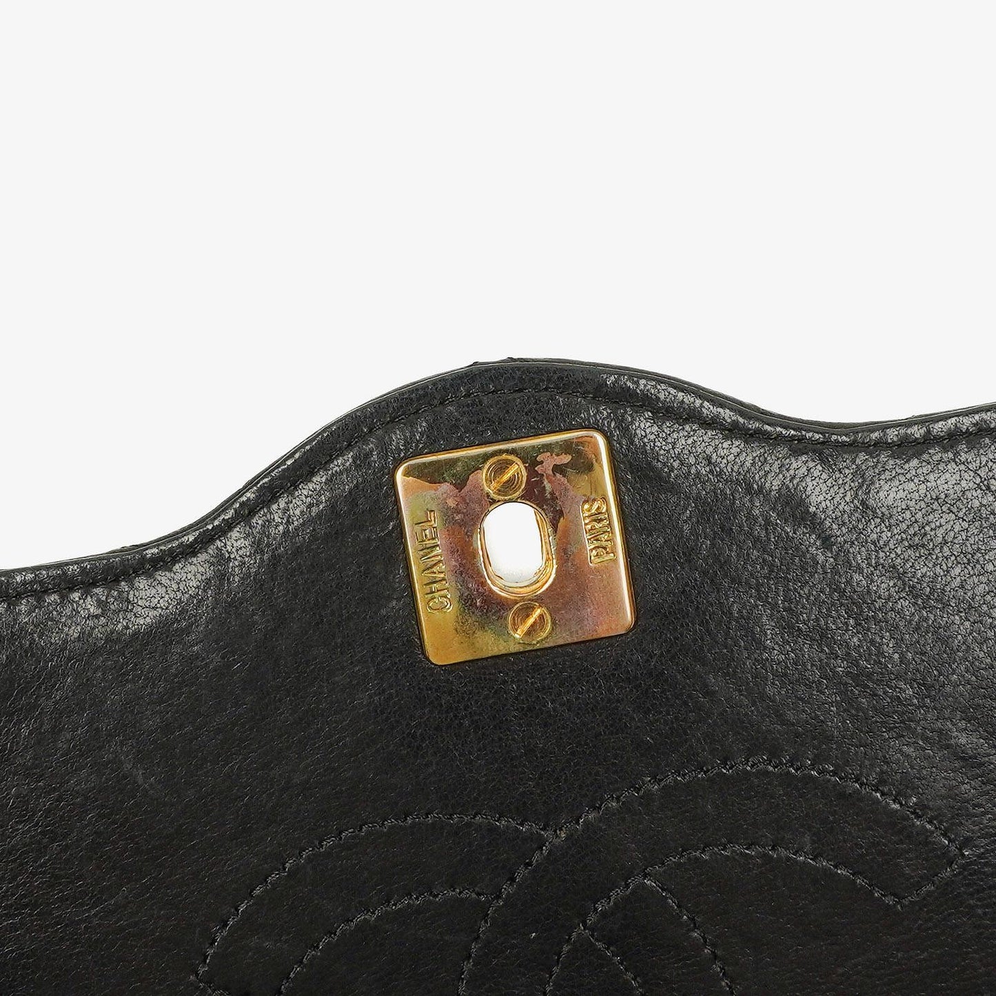 Chanel Medium Classic Single Flap Tasche aus schwarzem gestepptem Lammleder mit 24K vergoldeter Hardware
