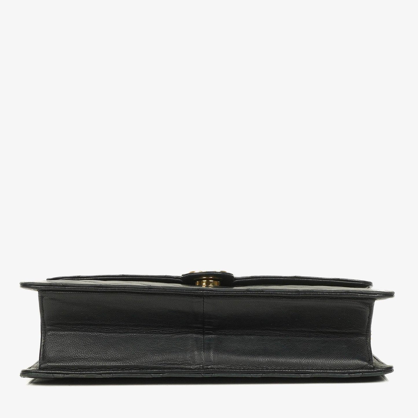 Chanel Medium Classic Single Flap Tasche aus schwarzem gestepptem Lammleder mit 24K vergoldeter Hardware