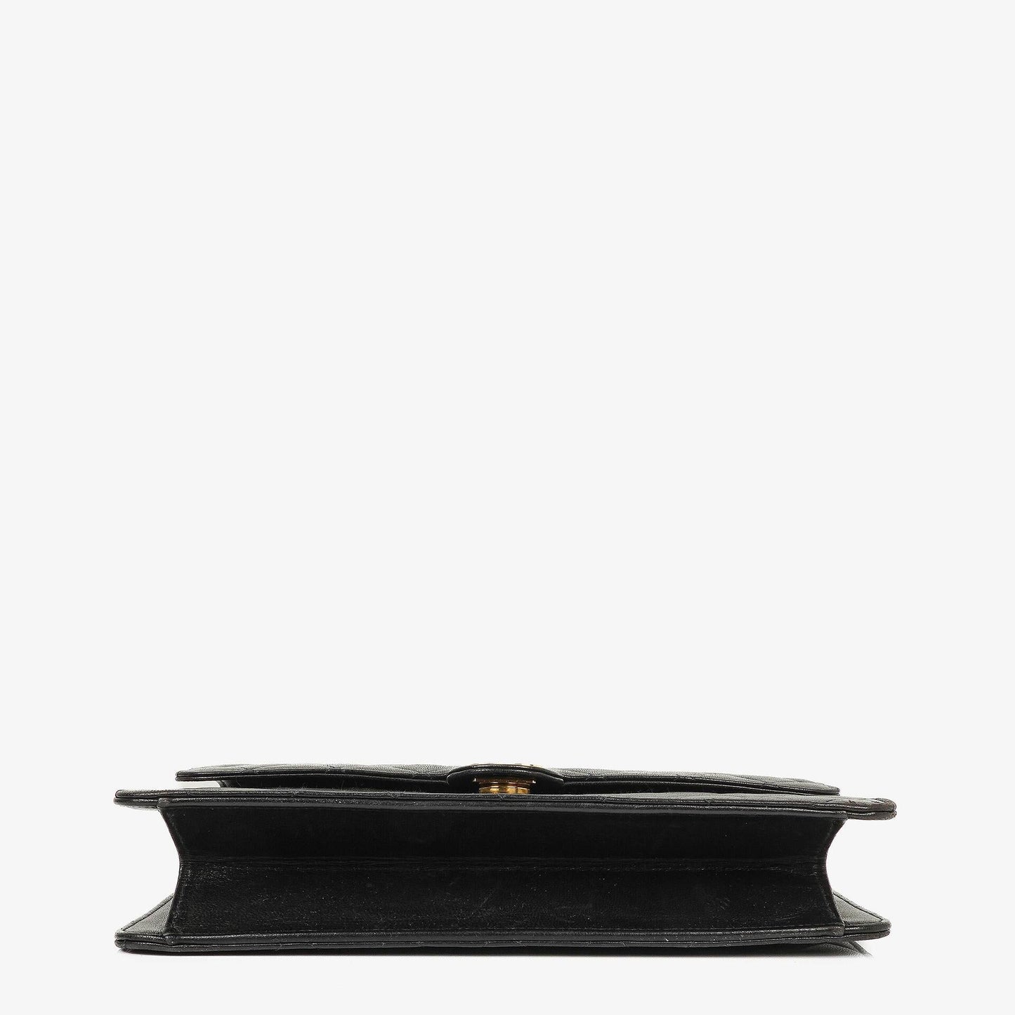Chanel Medium Classic Einzelklappentasche Schwarz Gepolstertes Lammleder Mit 24K vergoldeter Hardware