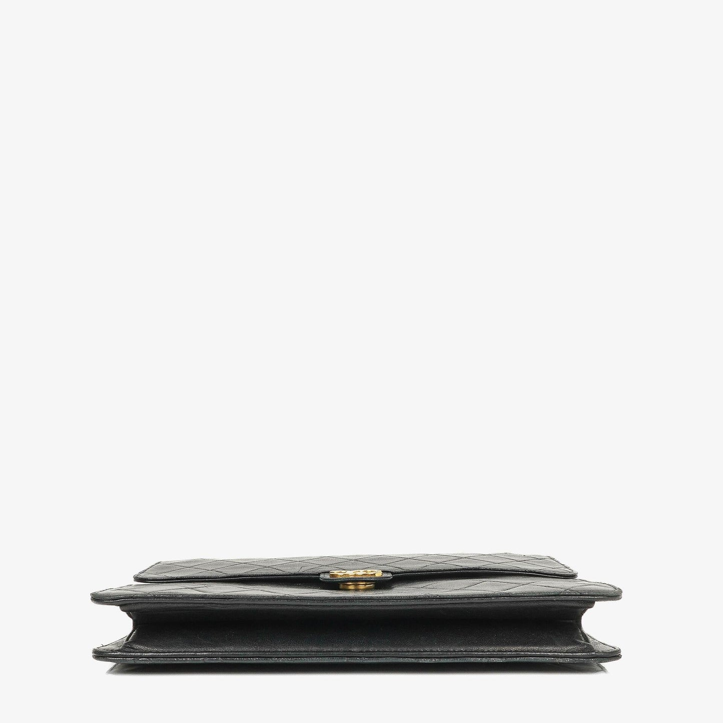 Chanel Medium Classic Single Flap Tasche aus schwarzem gestepptem Lammleder mit 24K vergoldeten Beschlägen