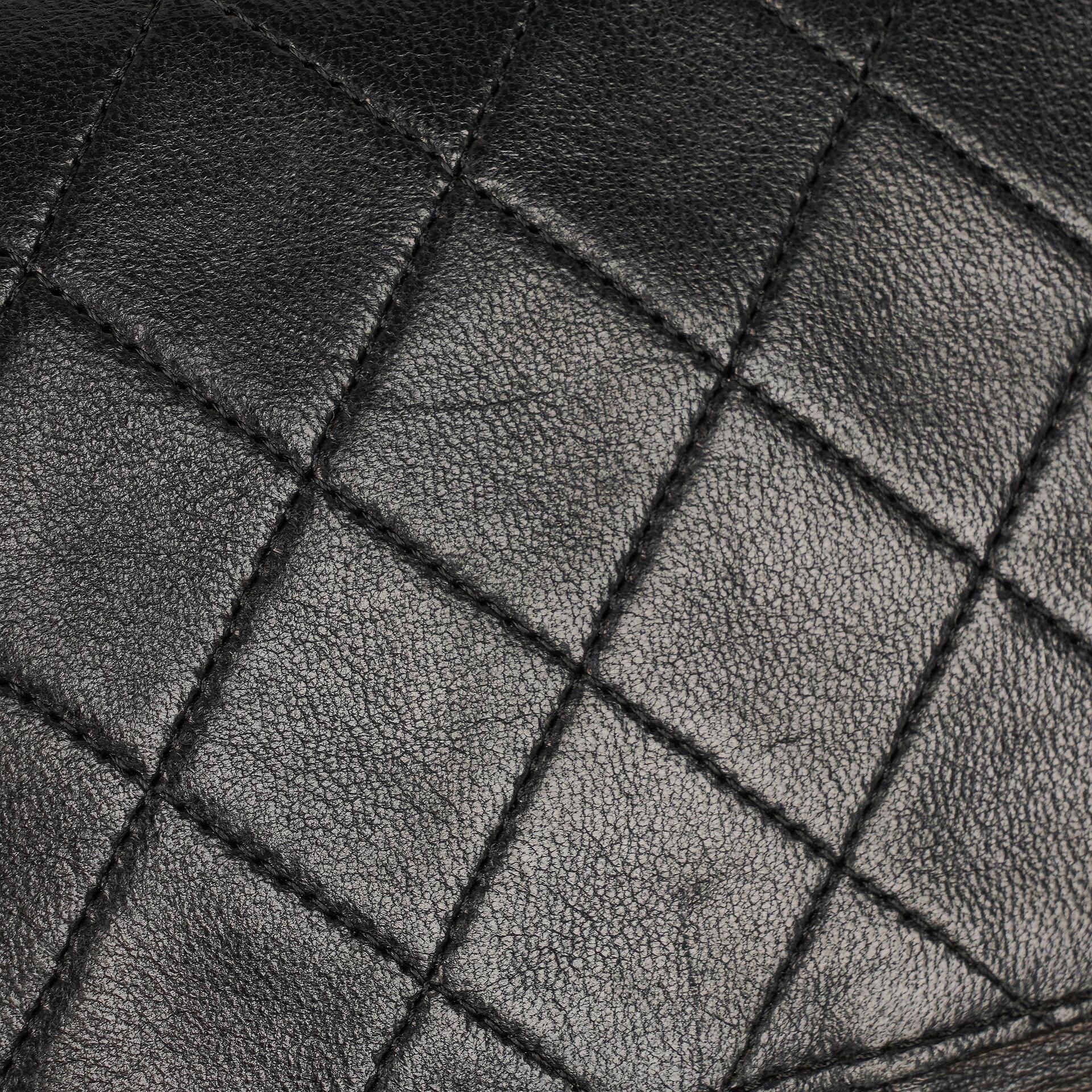 Chanel Medium Classic Single Flap Tasche aus schwarzem gestepptem Lammleder mit 24K vergoldeten Beschlägen
