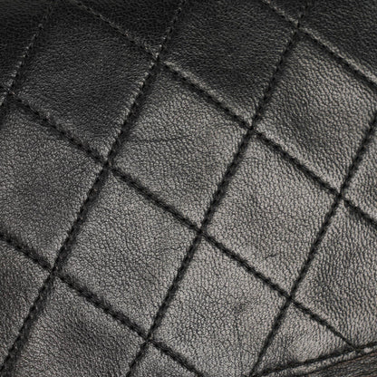 Chanel Medium Classic Single Flap Tasche aus schwarzem gestepptem Lammleder mit 24K vergoldeten Beschlägen