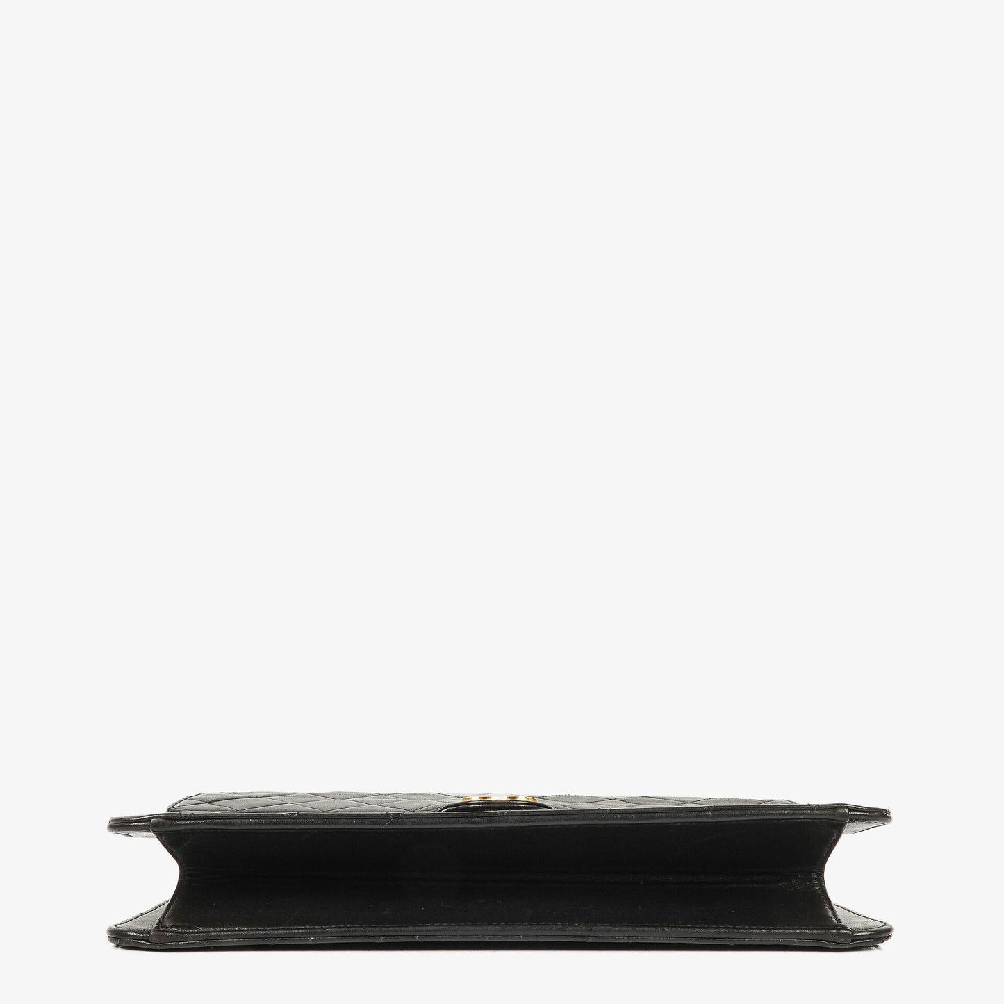 Chanel Medium Classic Single Flap Tasche aus schwarzem gestepptem Lammleder mit 24K vergoldeter Hardware