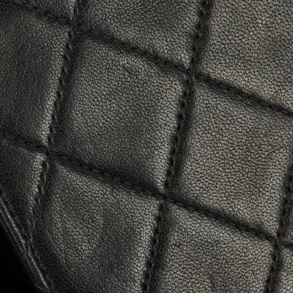 Chanel Medium Classic Single Flap Tasche aus schwarzem gestepptem Lammleder mit 24K vergoldeter Hardware
