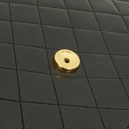 Chanel Medium Classic Single Flap Tasche aus schwarzem gestepptem Lammleder mit goldfarbenen Beschlägen