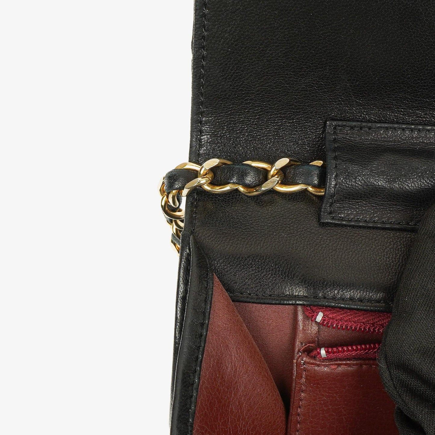 Chanel Medium Classic Single Flap Tasche aus schwarzem gestepptem Lammleder mit goldfarbenen Beschlägen