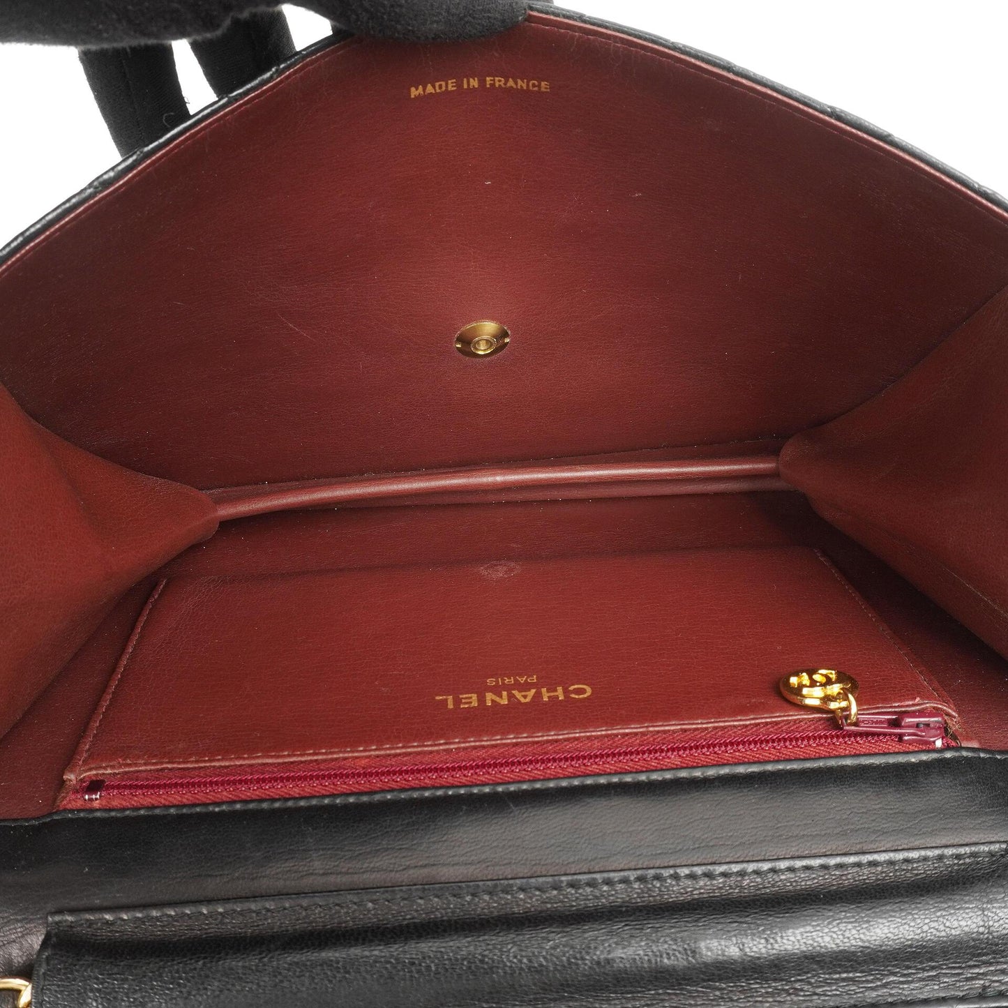 Chanel Medium Classic Single Flap Bag Dunkelmarine Gequiltetes Lammleder Hardware in Goldfarbe